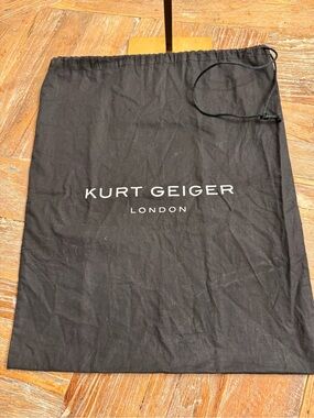 Kurt Geiger Black Cotton Drawstring Dust Bag
